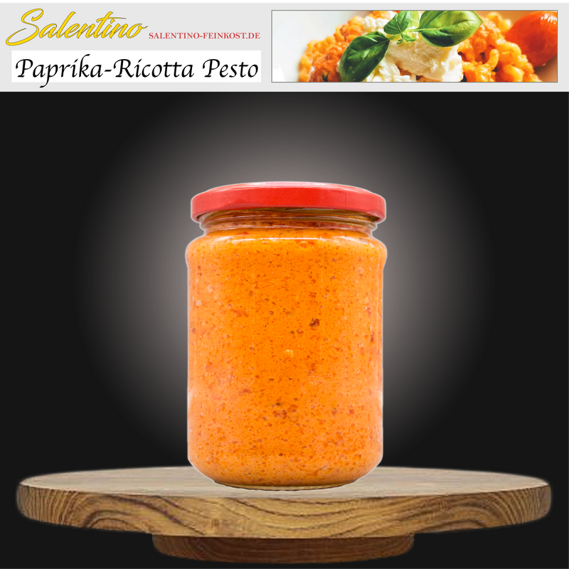Paprika Ricotta Pesto, Pesto mit Paprika und Ricotta, italienische Soße für Pasta, online bestellen, online kaufen, italienische pesto