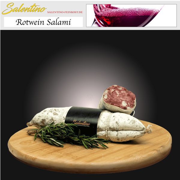Rotwein Salami, Salami mit Rotwein online bestellbar, italienische salami online kaufen