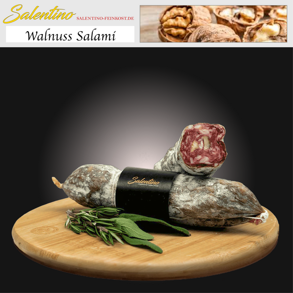 Walnuss Salami, Salami mit Walnüsse online bestellbar, italienische Salami online kaufen